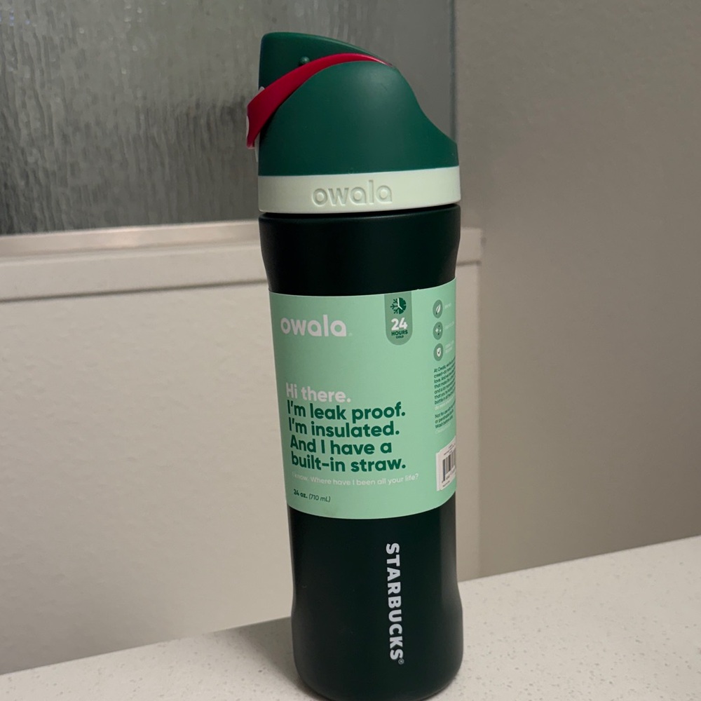 Starbucks Owala Limited Forest Stainless Steel 24oz Bottle Holiday 2025